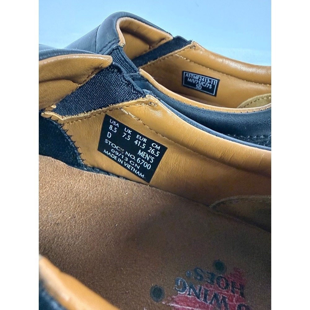 Red Wing 6700 Slip On Work Shoes Steel Toe ASTM F2413 Men's 8.5D Black - Picture 9 of 9
